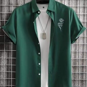 nice green button up